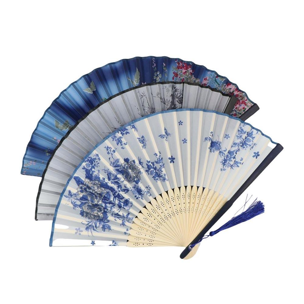 Quality pcs Vintage Style Colorful Handmade Bamboo Wooden Fan Crafts Home Decoration Dance Hand Fan Folding Fan