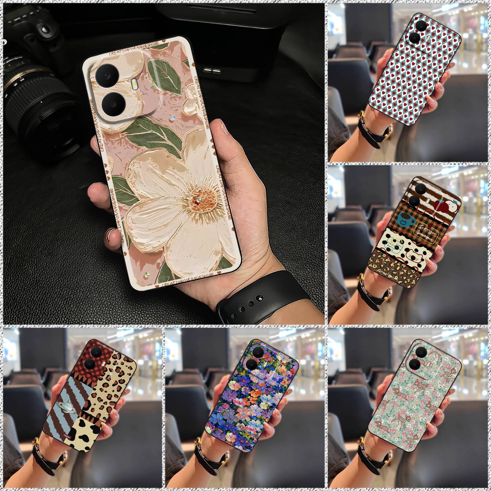 Durable Silicone Phone Case For TCL K70 4G/K70 Power 4G/T522E Waterproof oil painting Shockproof Back Cover Anti-dust