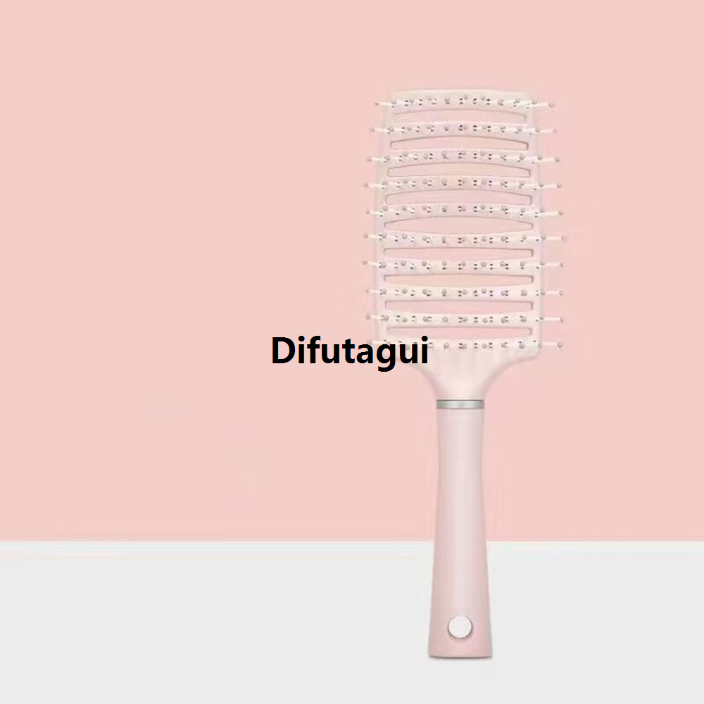 Difutagui Massage into the application, hollow comb structure hairstyle Portable portable curved air cushion comb curly long hair scalp comb