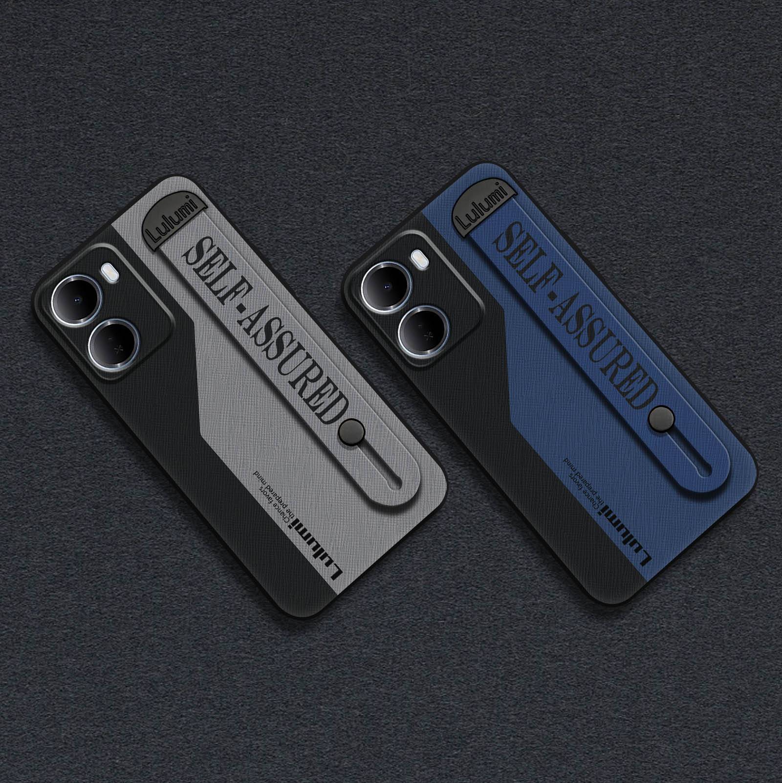Wristband Back Cover Phone Case For Redmi15A 5G海外版/R70/R70M Plain color Commerce Silicone Soft case Kickstand Geometry