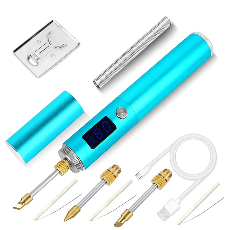 Rechargeable Soldering Iron Portable Removable Battery + LED Display USB Fast Heat