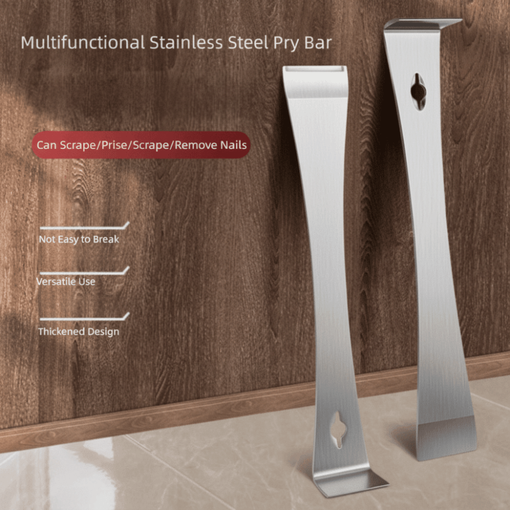 Heavy Duty Pry Tool Stainless Steel Stainless Steel Pry Bar Metal Scraper Pry Bar Hook Flat Pry Bar Multifunctional Hive Hook Tool Mechanical Removal Repair
