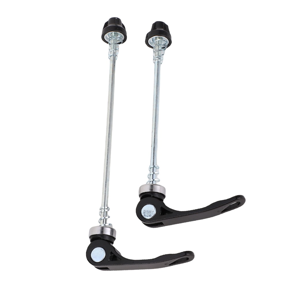 1 Pair Durable Iron + Aluminium Alloy Quick Release Skewers Front Rear Set Easy To Install Bike Skewers Lightweight Wheel Hub Skewers for 26 inch wheel Bikes Bike Upgrade