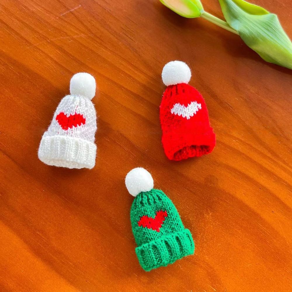 High Quality Fashion Doll Christmas Scarf Multi-colors Mini Little Bear Scarves Handmade DIY Doll Clothes Accessories Knitted Scarf Hats for 10~15cm Cotton Dolls Kids Gift Toys