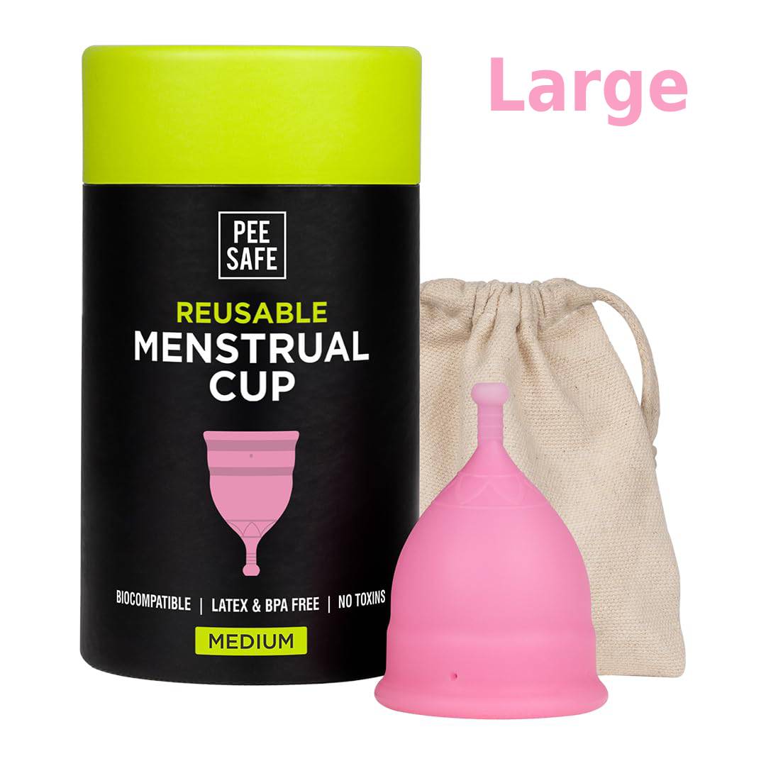 Reusable Menstrual Cup with Medical Grade Silcone for Women - Medium