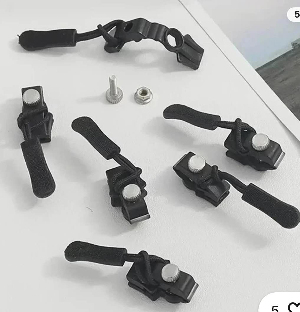 4 Pieces Universal Instant Zipper Repair Kit With 3 Sizes Detachable Slider Heads-Reusable No-Sew Fix for Jackets,Bags,Coats‌ ‌