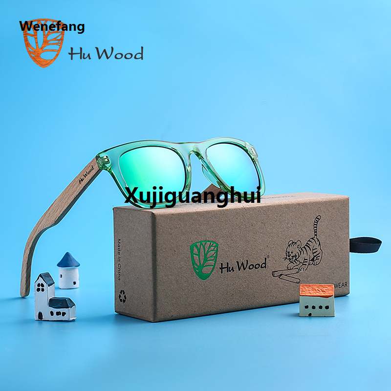 Xujiguanghui Wenefang New HU WOOD Brand Design Kids Children Sunglasses Multi-color Frame Wooden Sun Glasses For Child Boys Girls Sunglasses Baby GR1001