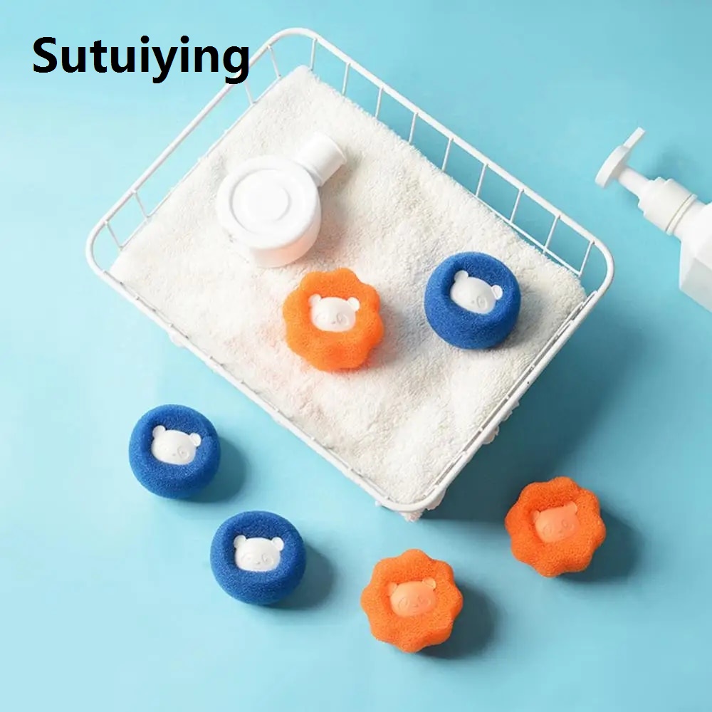 Sutuiying transparent bag Cat Accessories Pellet Hair Remover Cleaner 1/ Cleaning Laundry Tools Pet Hair Vacuum Cleaner Double Sided Super Hair Absorption