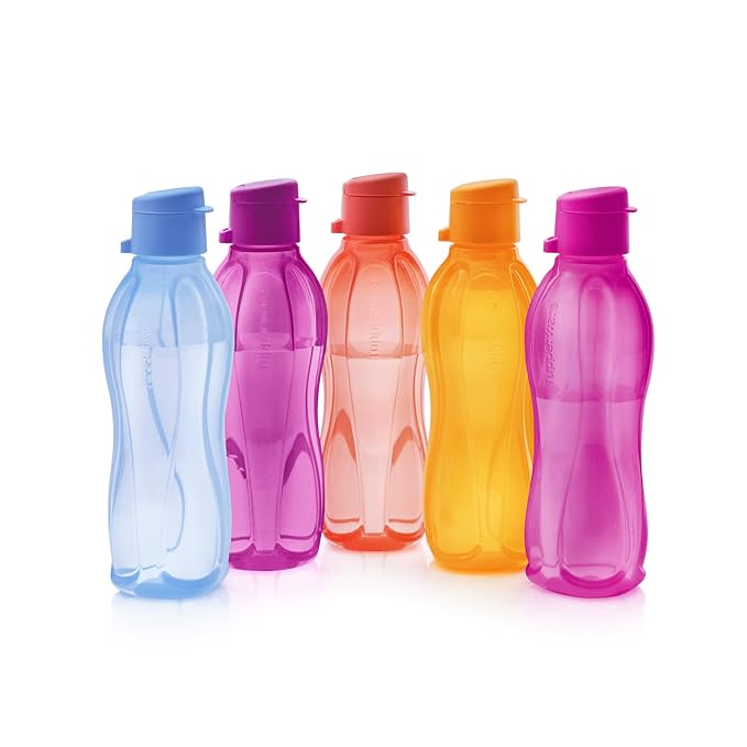 FR-SM 1 Litre Plastic Water Bottle / Empty Waterbottle Transparent with Dual Lid