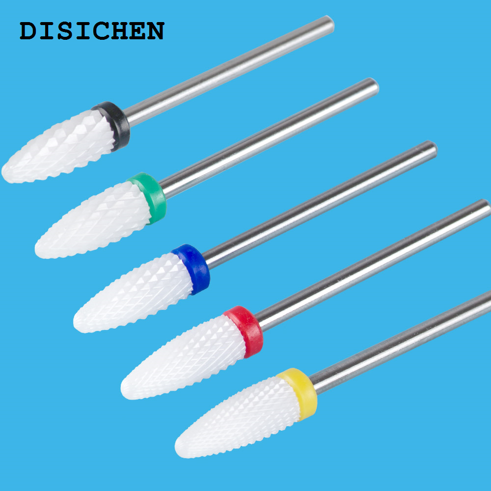 DISICHEN 10Pcs Diamond Milling Cutter For Manicure Electric Nail Drill Bits Accessory Pedicure Machine Nail File Gel Remover Tool New style