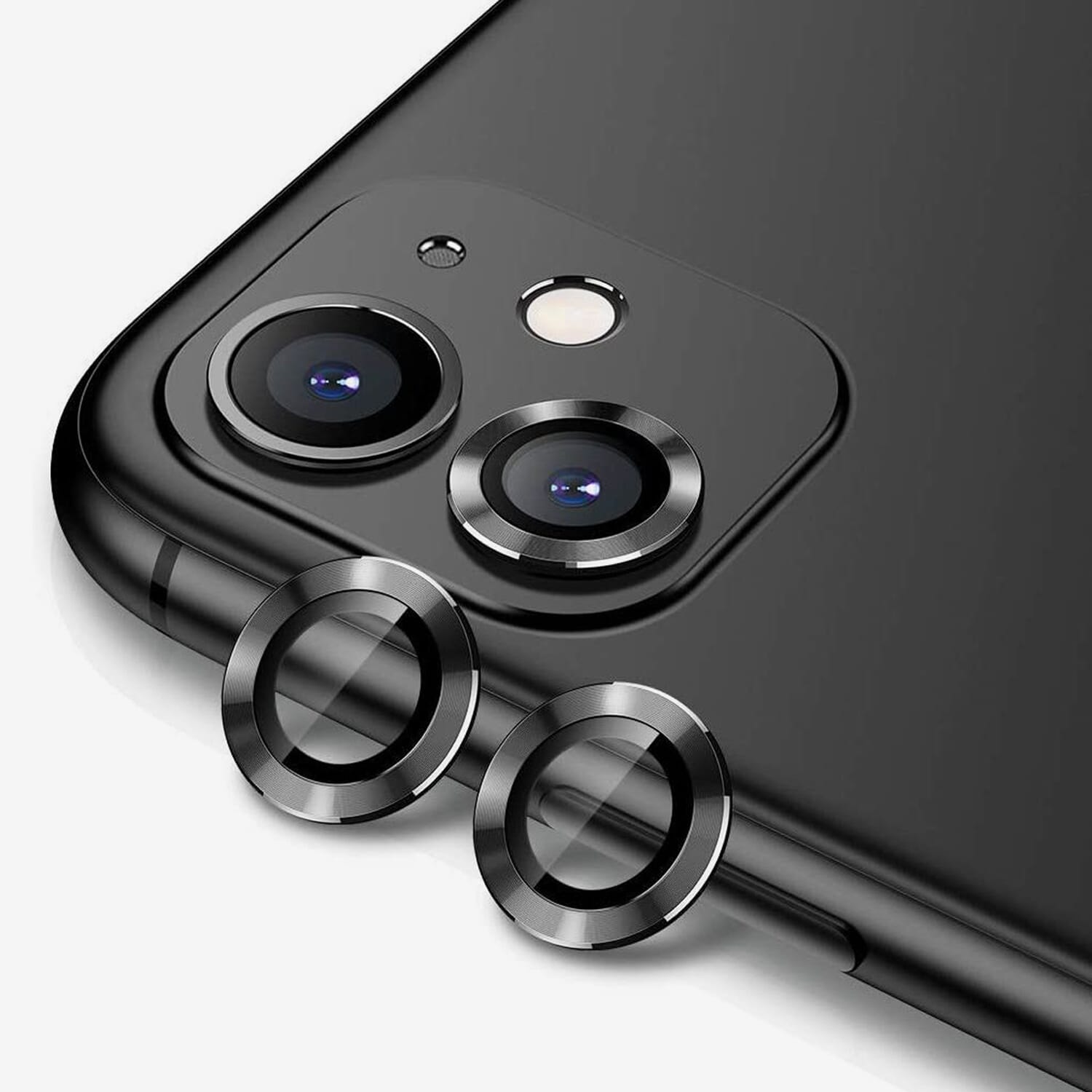 For iPhone 12 mini Camera Lens Protector - Individual Metal Ring Lens Cover - Blue