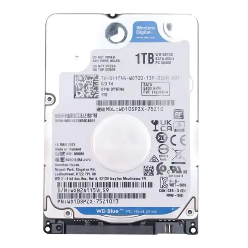 WD Blue, 1TB Laptop Hard Disk WD10SPZX-75Z10