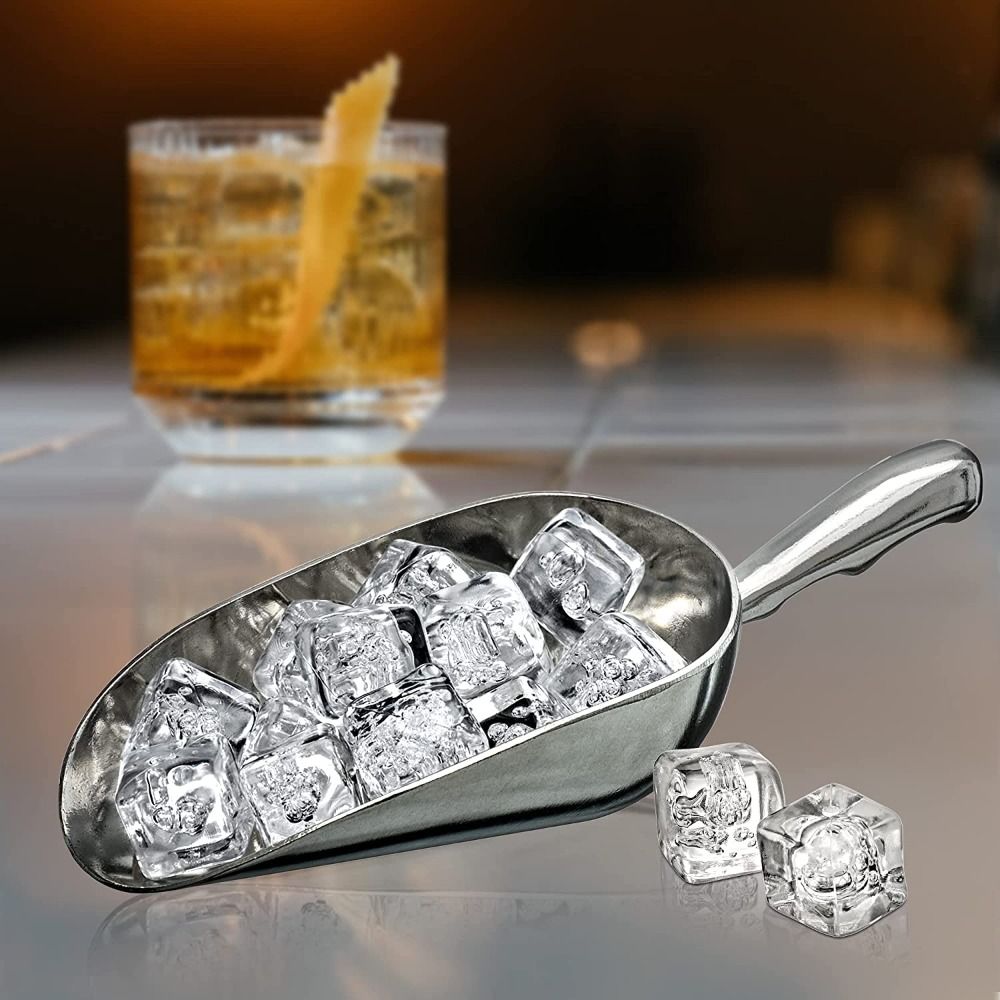 Kitchen Gadget for Coffee Beans Scraper Durable for Grain Ice Scoops Bar Ice Scoop Aluminum Alloy Ice Shovel