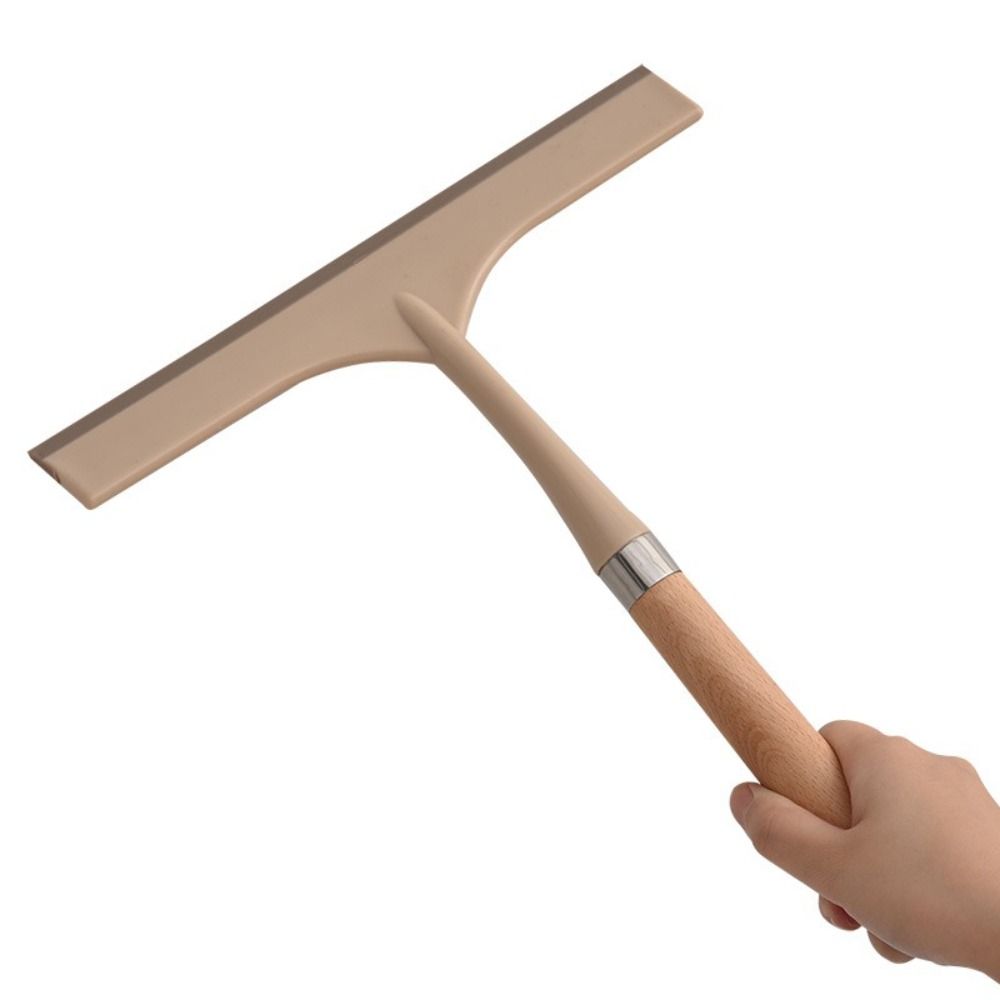 Efficient Cleaning Stainless Steel Window Squeegee Beech Wood Handle PP Material Glass Cleaning Tool Water Resistant Durable Construction Window Wiper Car Maintenance
