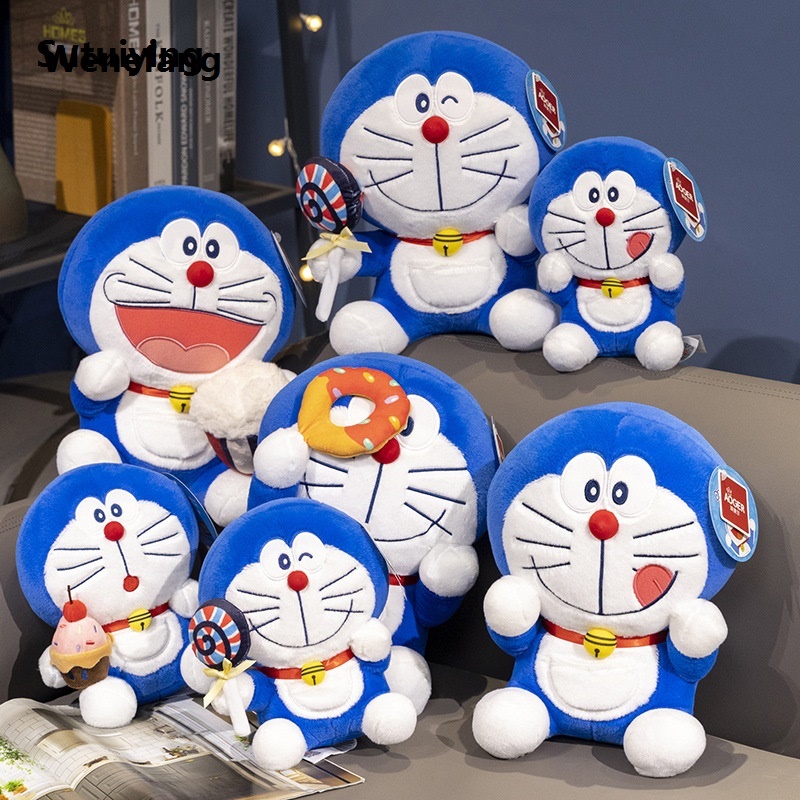 Wenefang Sutuiying Aoger Doraemon Cake Popcorn Plush Toy Kawaii Japanese Style Dessert Fifty Luxury percent discount Series Plushies Cuddly Doll Toys Girl Cartoon Birthday Gifts
