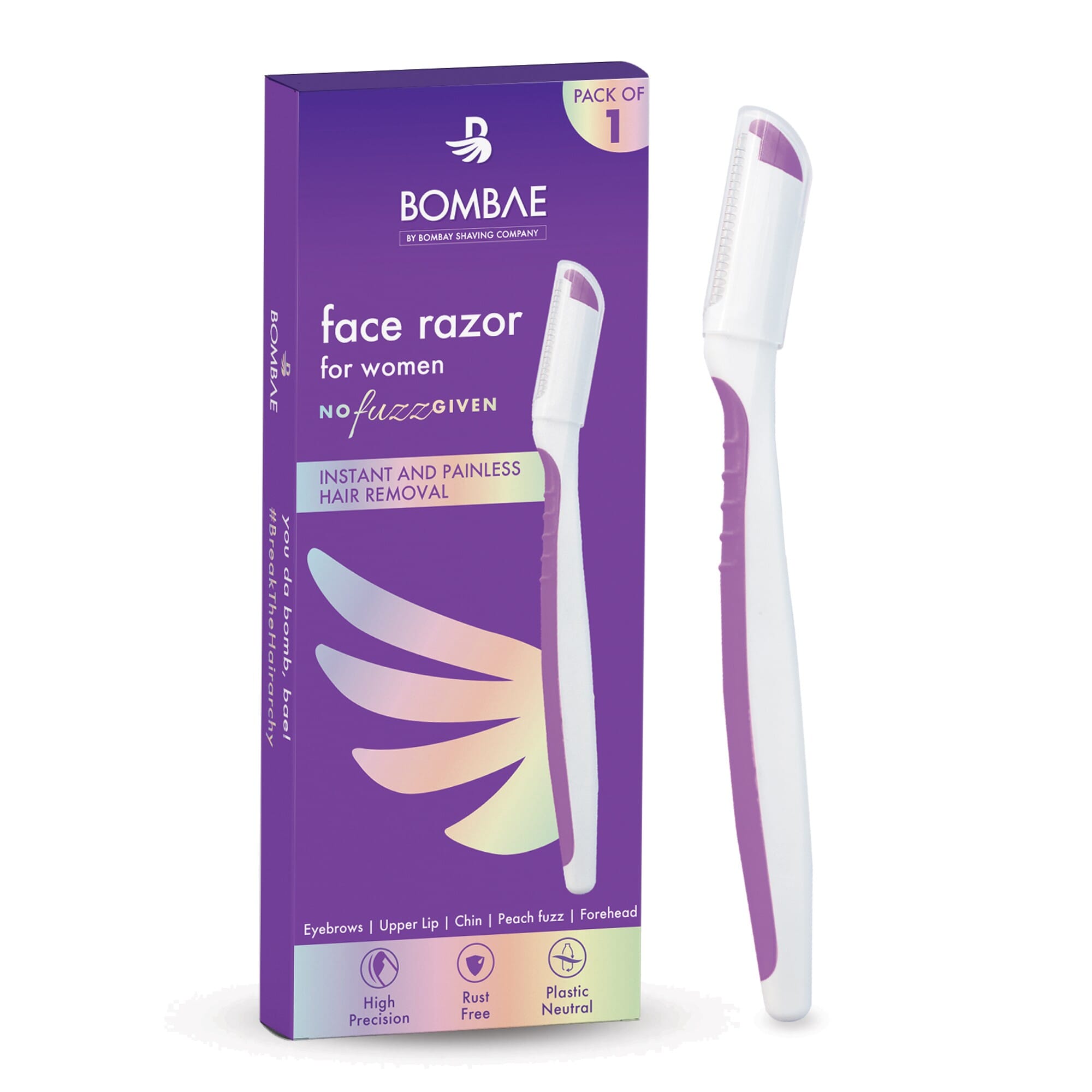 Bombay Shaving Company Bombae Face Razor For Women | For Easy & Safe Facial Hair Removal (Pack Of 1)