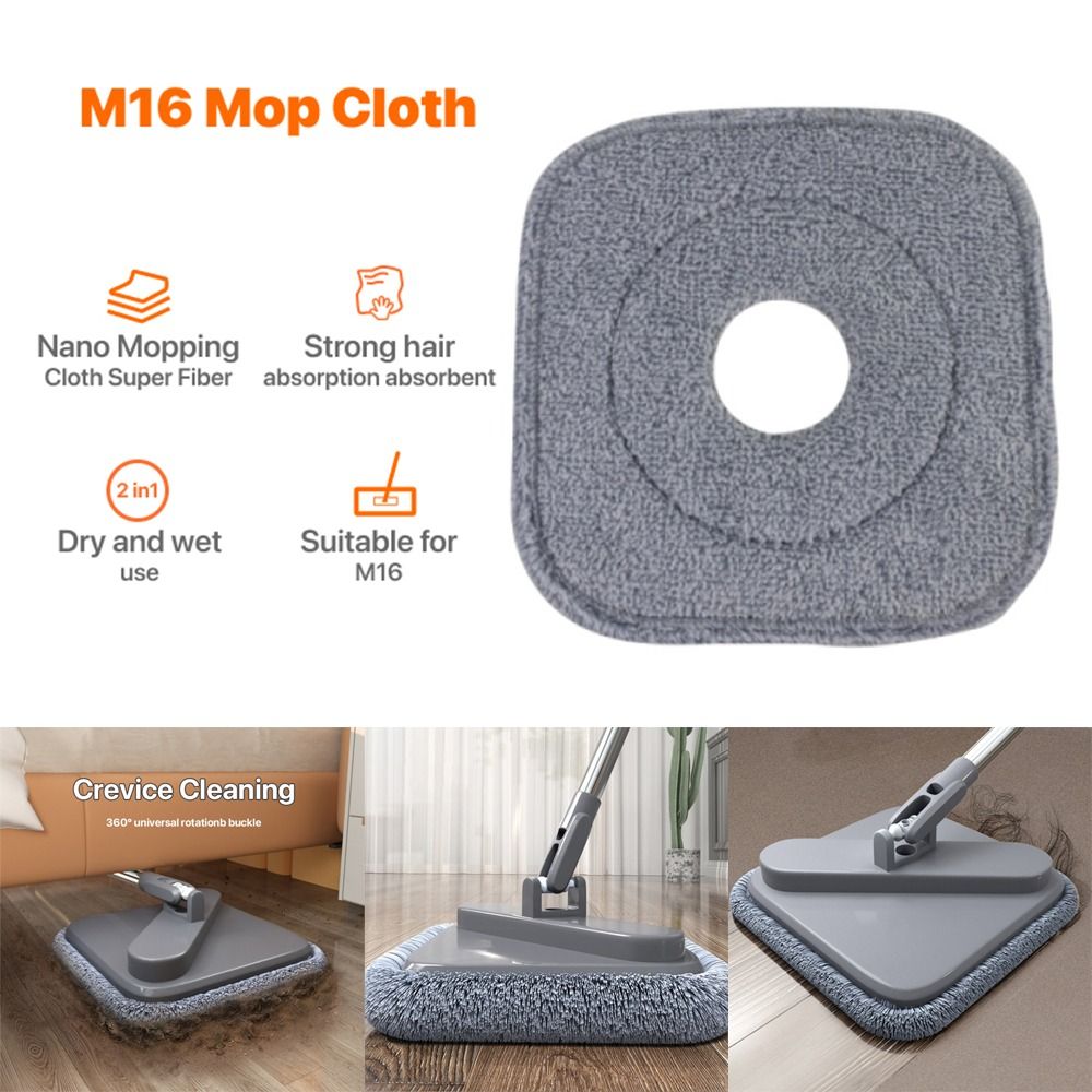 1pc New 360 Rotating Self Wash Spin Mop Washable Household MopHead Cleaning Pad Dust Mopping Cloths for M16 Mop