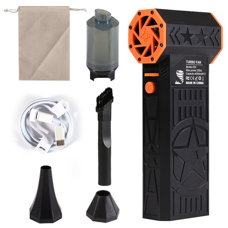 Mini Fan 130000RPM High Air Blower Violent Turbo Fan Air Dust Blower with Vacuum Kits
