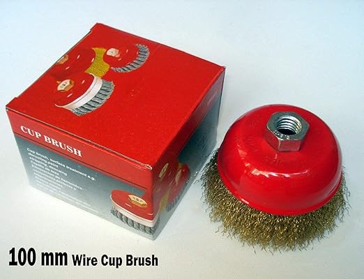 1 Pcs 3 Inch Steel Wire Brush Brass plated Wheels Brushes Drill Rotary Tools , Metal Rust Removing Polishing
