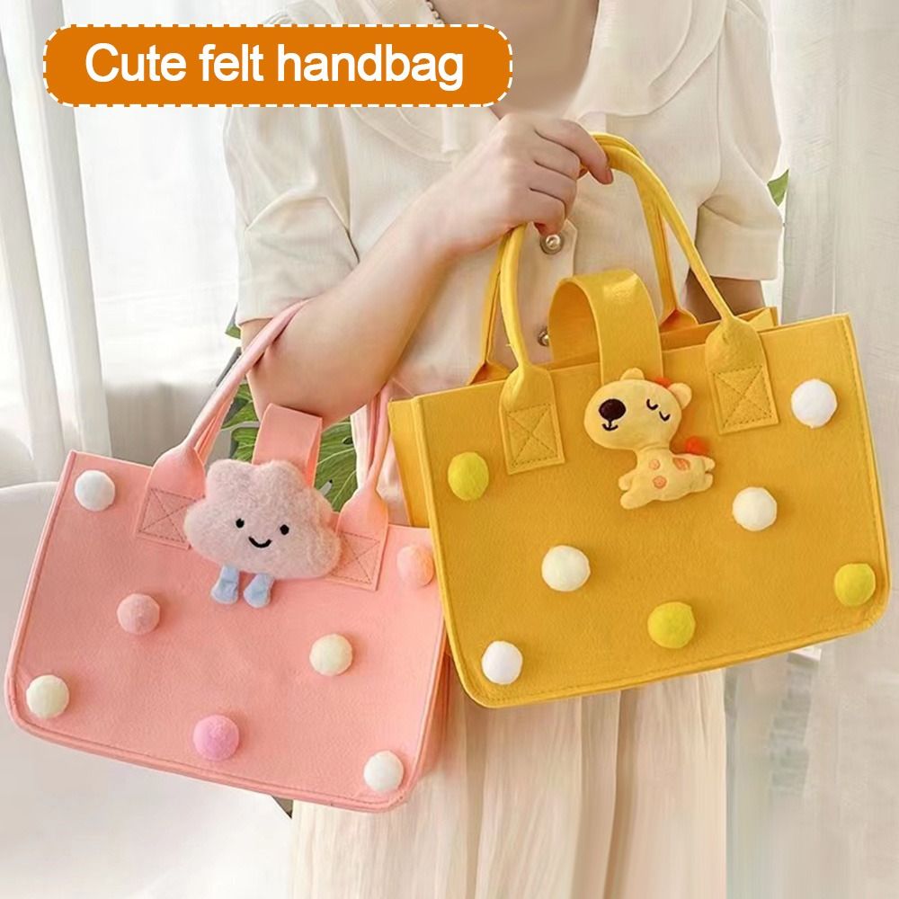 Cute Felt Felt Tote Bag Baby Diaper Bag Large Capacity Cartoon Gift Bag Murah Handbag Doorgift Bag Women