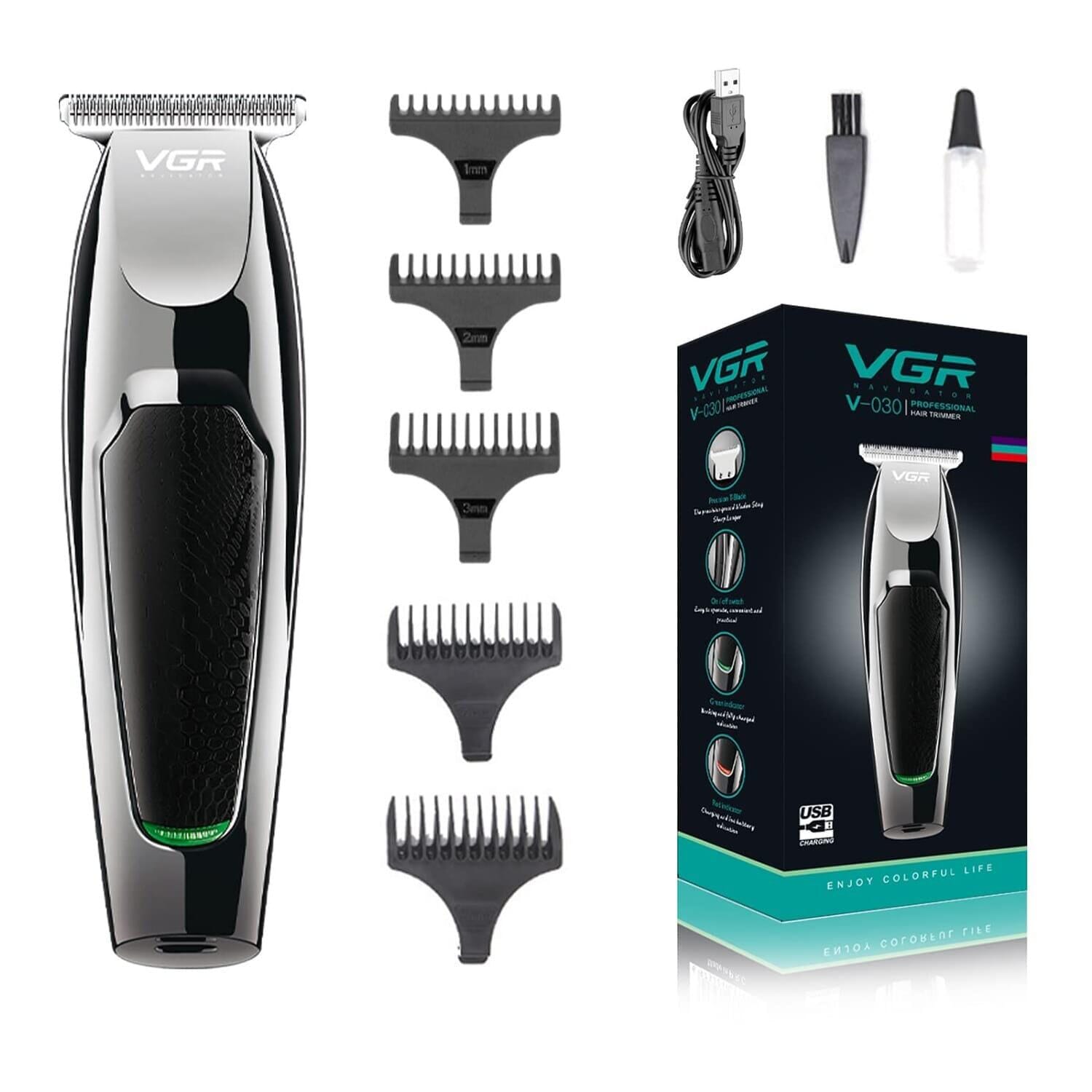 VGR V-030 Professional Hair Trimmer Runtime: 100 min Trimmer for Men