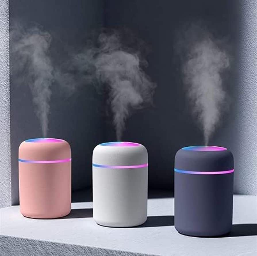 USB Operated Cool Mist Humidifier Diffuser with 7 Color Lights Air Humidifer for Room Office Car (280 ML)