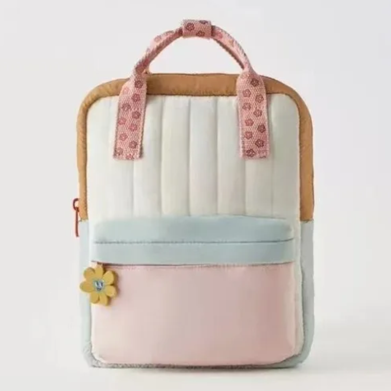 New Lightweight Children's Backpack Shopping Children's Cute Sunflower Pendant with Colorful Small School Bag