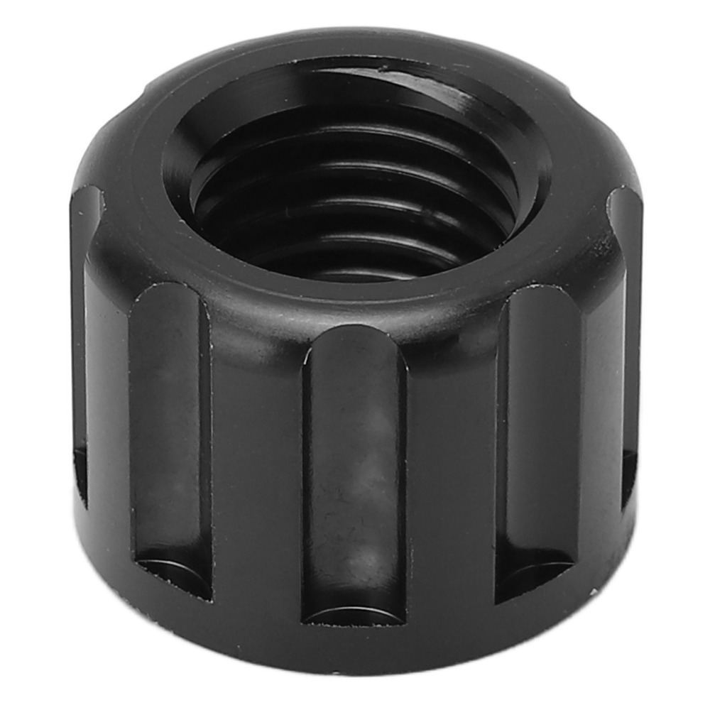 Durable M12 X 1.5mm Bike Thru Axle Nut Aluminum Alloy Lightweight Mountain Bike Axle Nut Black Bicycle Thru Axle Bike Accessories