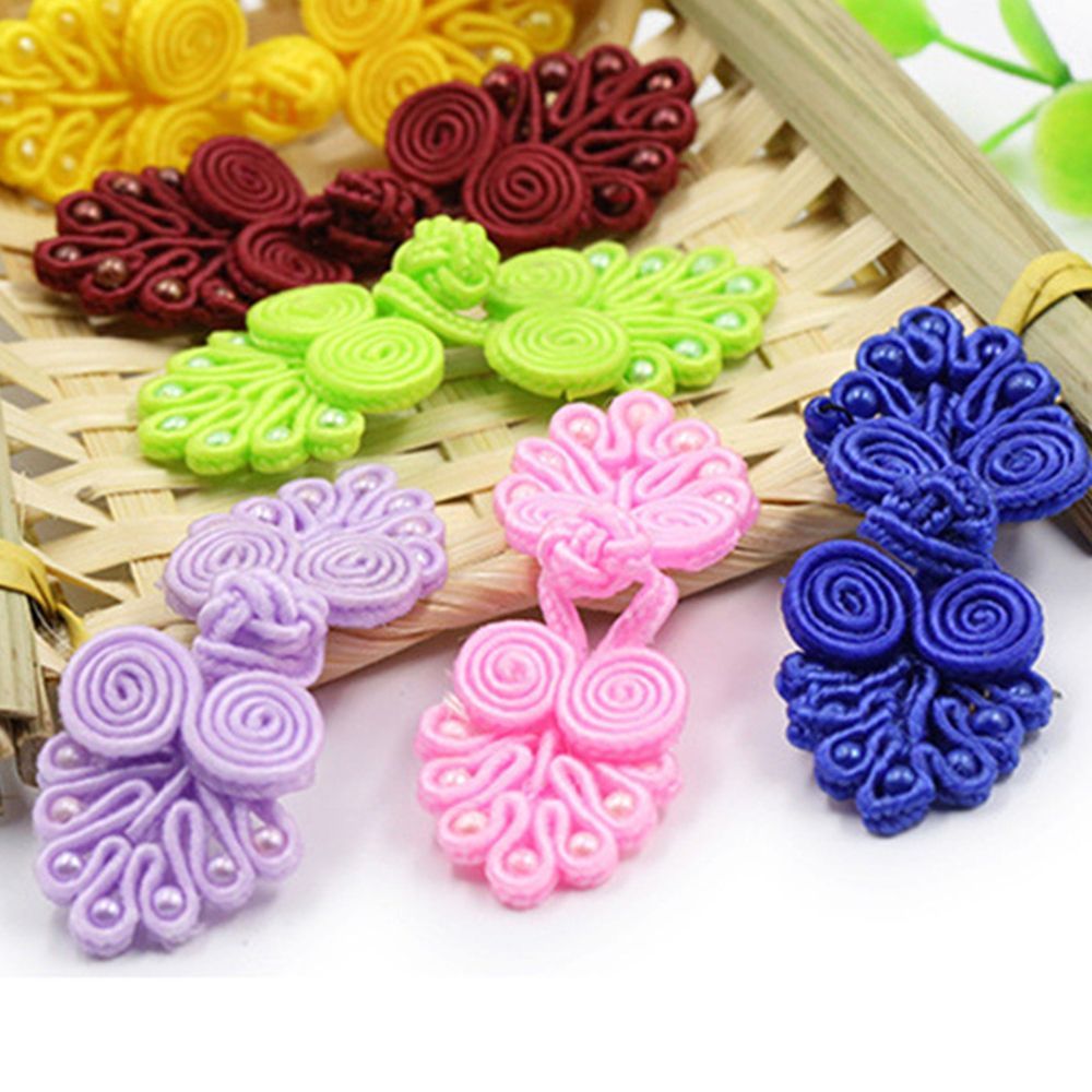 Buckle Han Handbag Closure 5Pcs Button DIY Buttons Cheongsam Sewing Handmade Pankou Chinese Knot Frog for Tang Suit