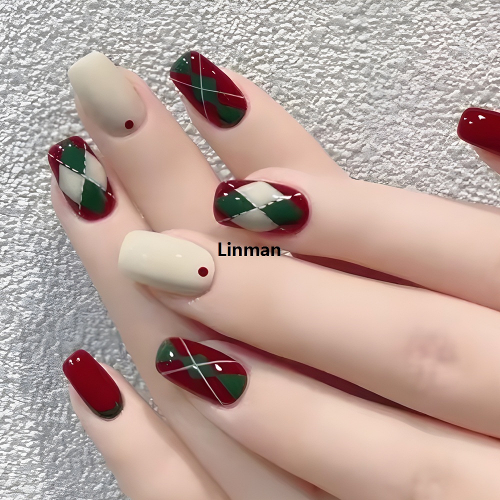 Linman Y2K 24Pcs Pink Gradient Press On Nail Glossy Short Squoval NPortable ails Artificial Manicure Reusable False Nails With Jelly Tabs