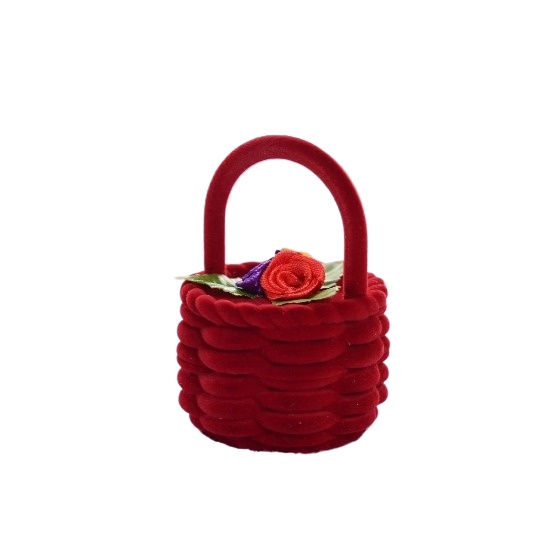 Masala Beads Cute Red Basket Design Ring Box Rings Not Included Creative Valentine's Day Gift