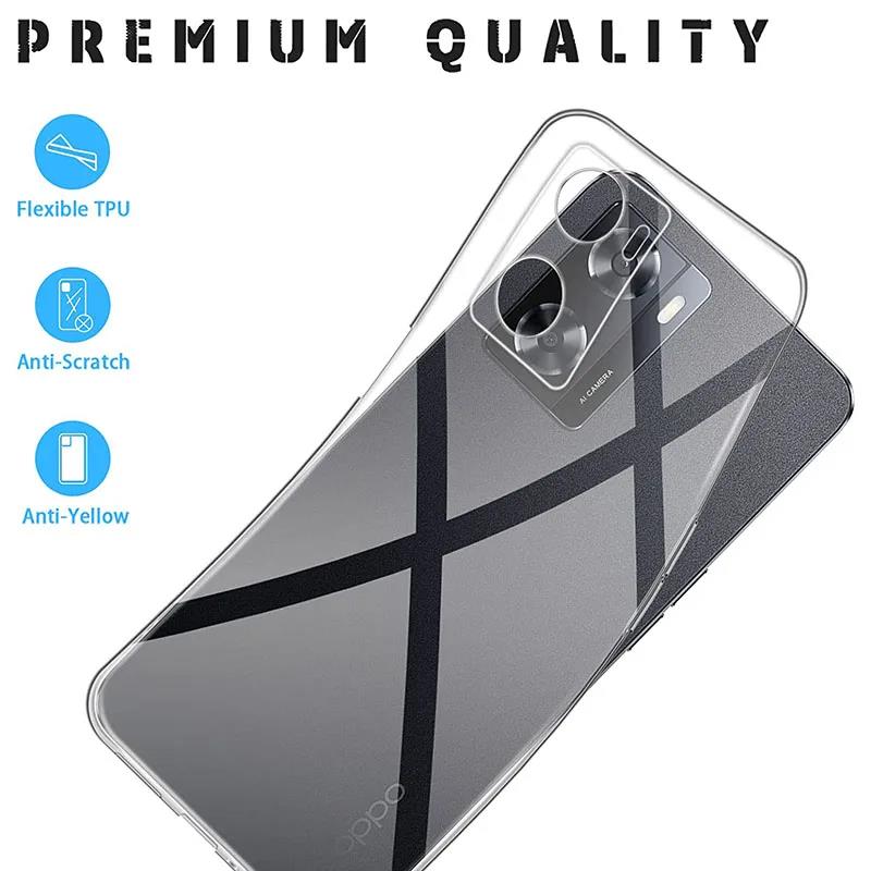NEW Luxury Clear Silicone Soft Case For OPPO A96 A95 A94 A93 A92 A74 A57 A54 A53s A72 A73 A16 A36 5g 4g Bumper Back Cover Capa Shell