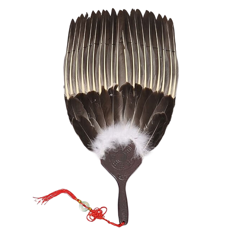 Vintage Handheld Folding Fan Ancient-Style Craft Zhuge Design