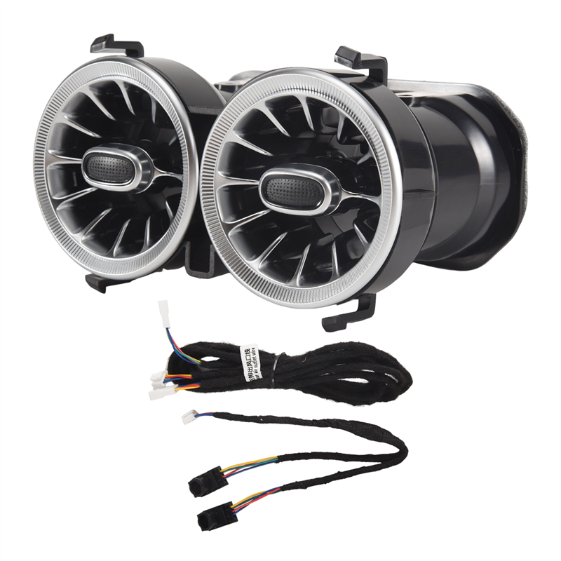 Fullhaodd For - A-Class W177 2019-2024 64 Colors Rear Air Conditioner Outlet LED Ambient Light Lamp Turbine Air Vent