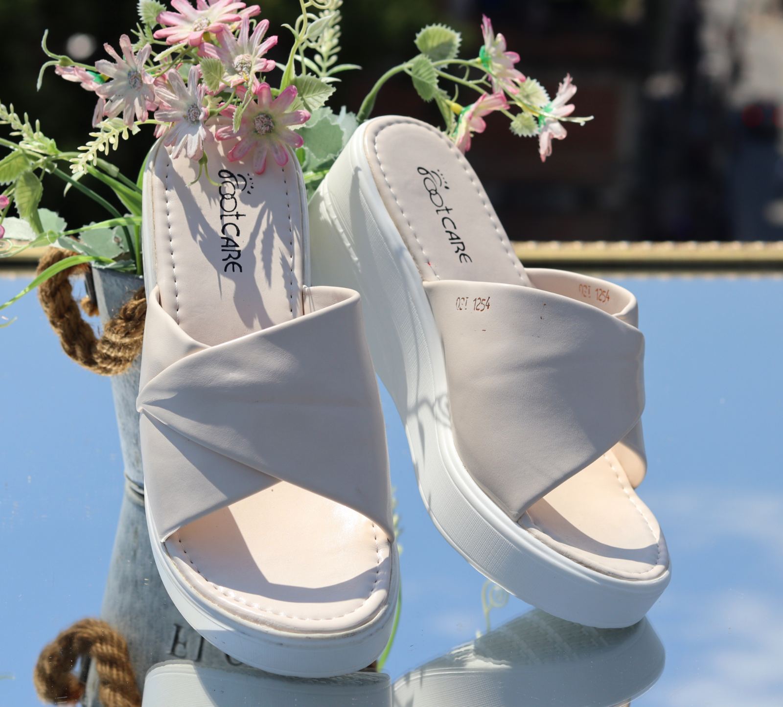 Luxurious New Genuine Leather Shoes Platform Wedges Sandals Summer 2024 Women's Heels Sandals