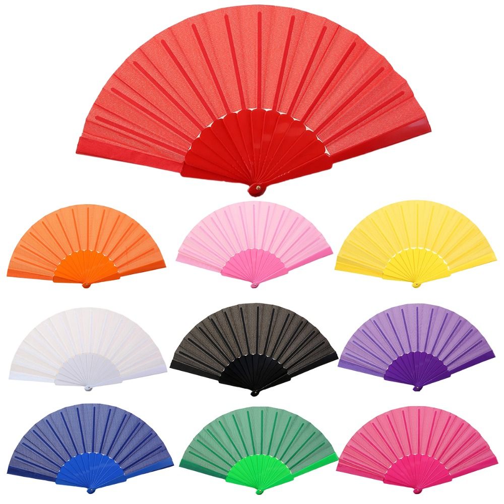 Elegant Folding Fan Chinese Portable Cloth Hand Fan Silk Fan Handheld for Weddings Travel Party Dancing Cosplay