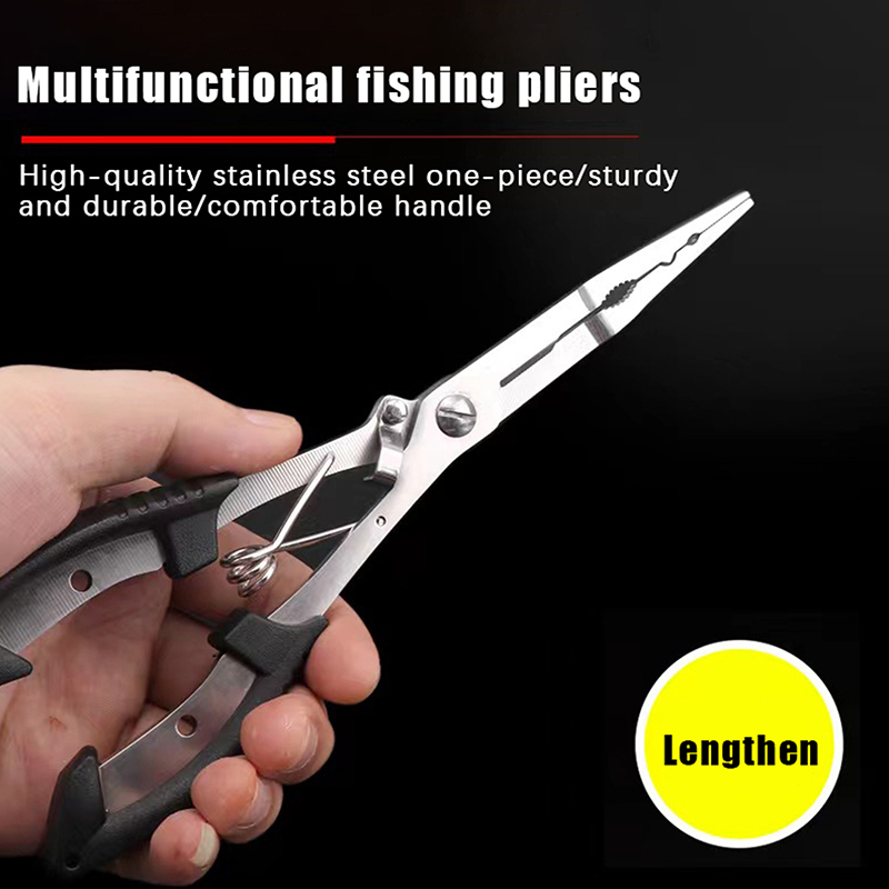 Angling Equipment Fish Pliers Ergonomics Anti-slip High-strength Multifunctional Cut Fishing Line Fishing Tied Hooks Pliers