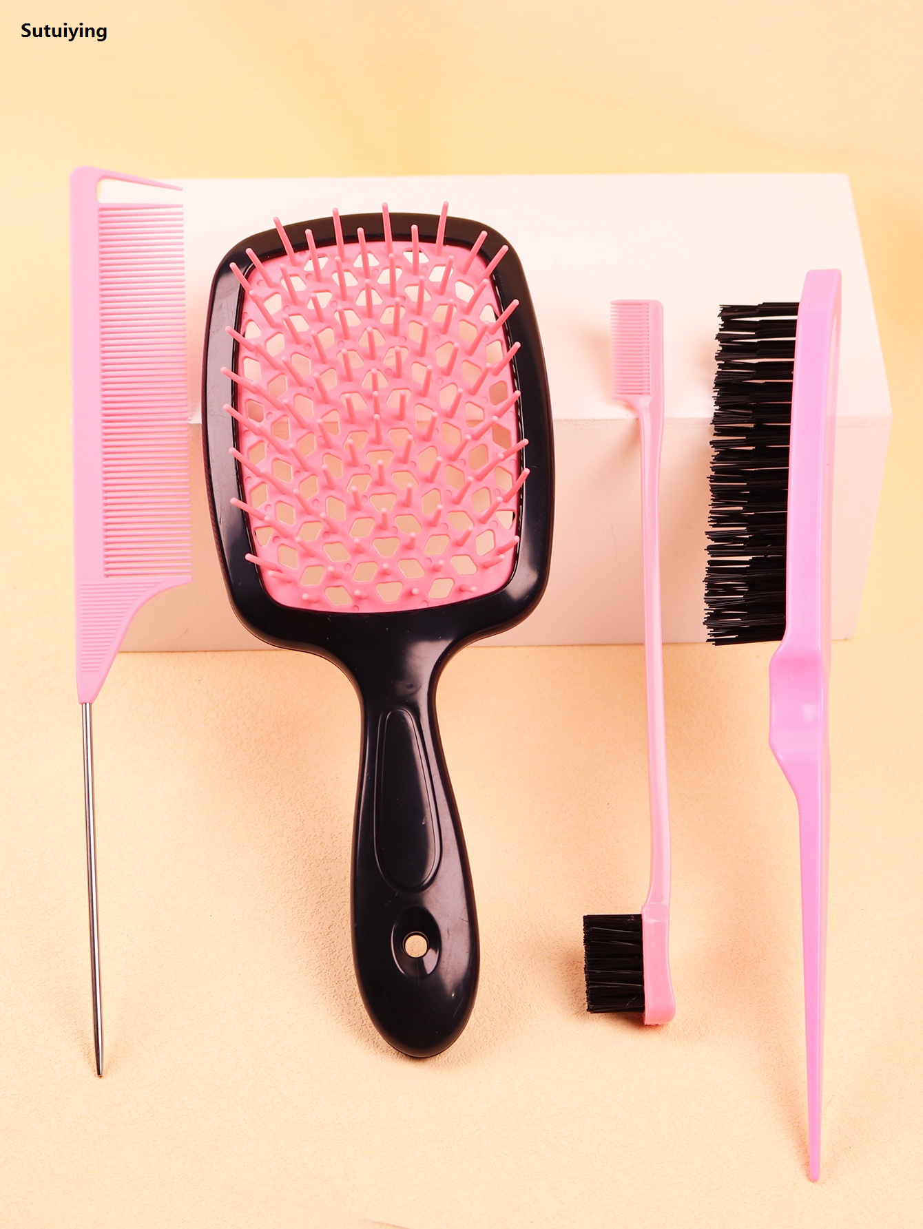 Sutuiying 4pc Tangled Hair Comb Styling，Eyelash Comb, Rat tail Comb, Tangle Fifty percent discount Hair Comb, Hair Styling Cutting tool，Special for real hair wig