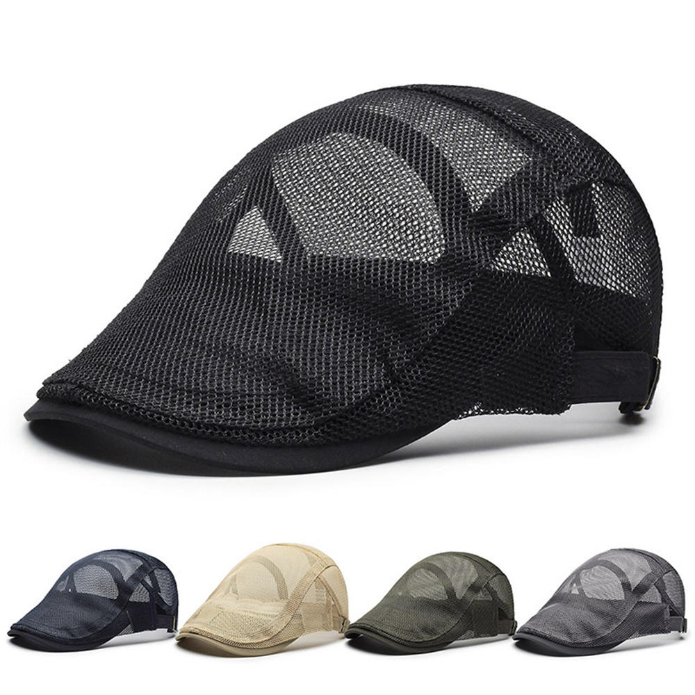 Breathable Sun Hat Hollow Painter Hat Sports Lightweight Mesh Cap for Outdoor Activities Casual Wear Men