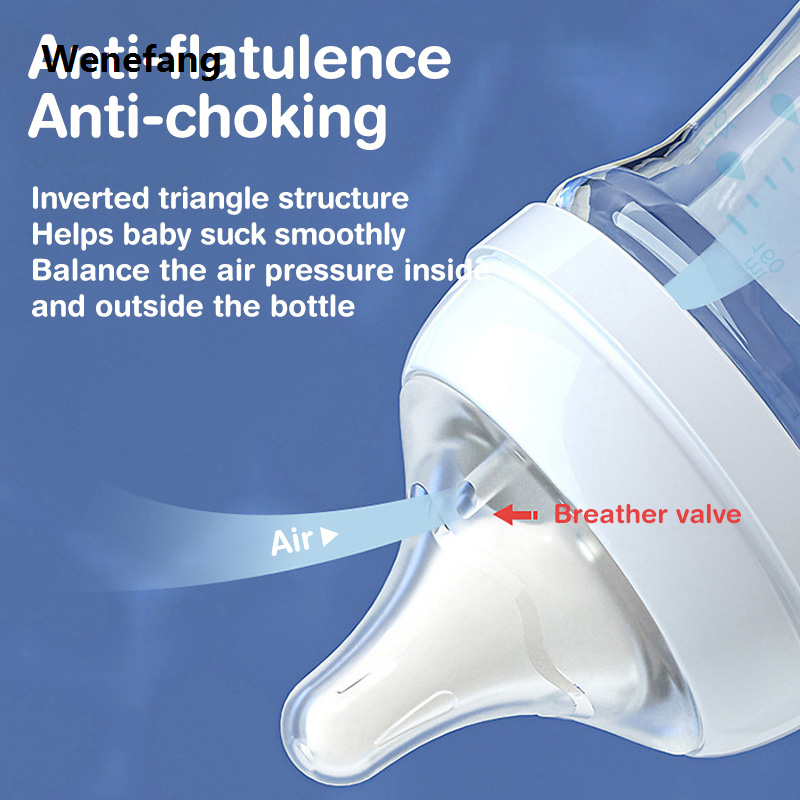 Wenefang Dr.isla Newborn Feeding Glass Bottles 90ML/160ML Baby Bottle Glass Portable Bottles Anti-flatulence Milk Feeding Bottles Infant BPA free