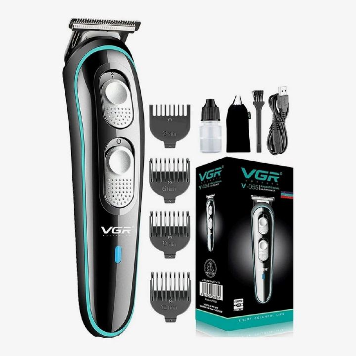 VGR 055 Rechargeable Hair Trimmer Waterproof Wireless Electric Shavers Beard Hair Clipper Trimmer Tool