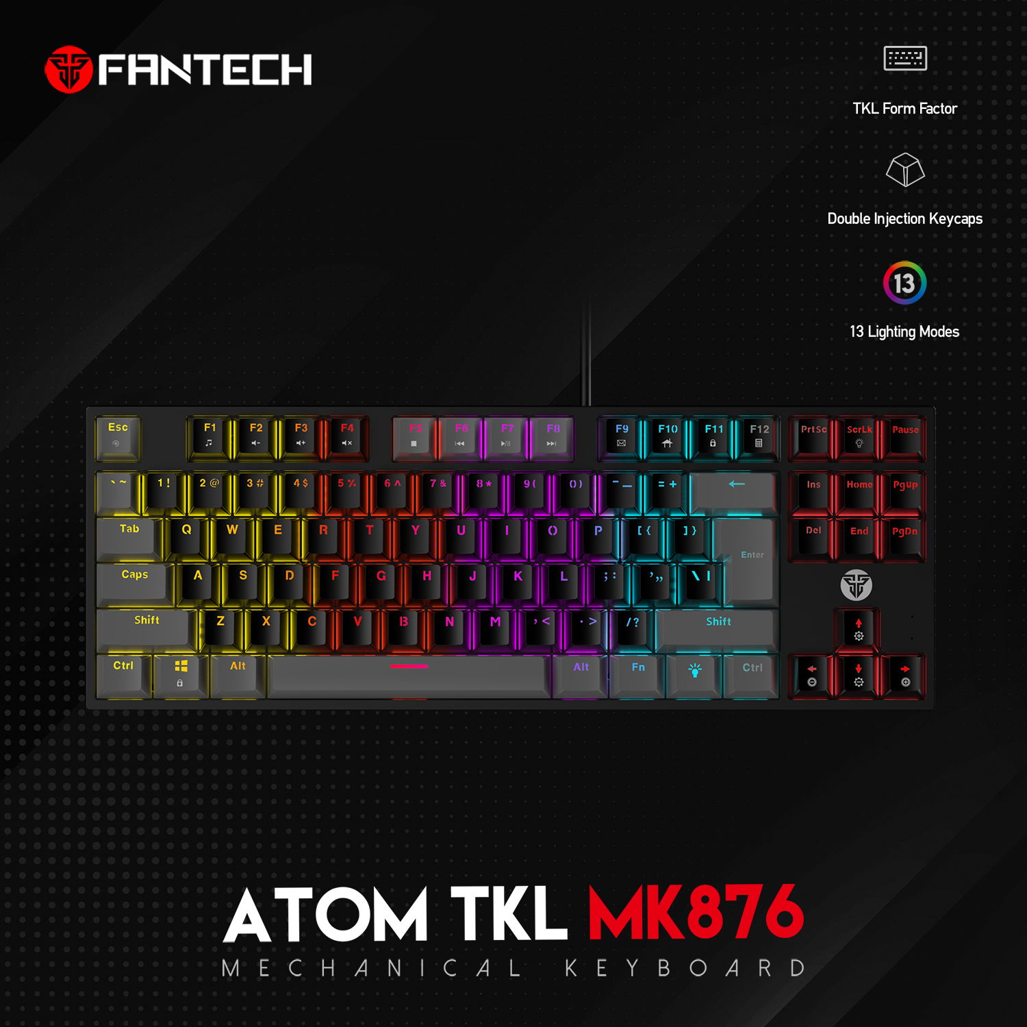 FANTECH MK876 Mechanical Keyboard (Red Switch)