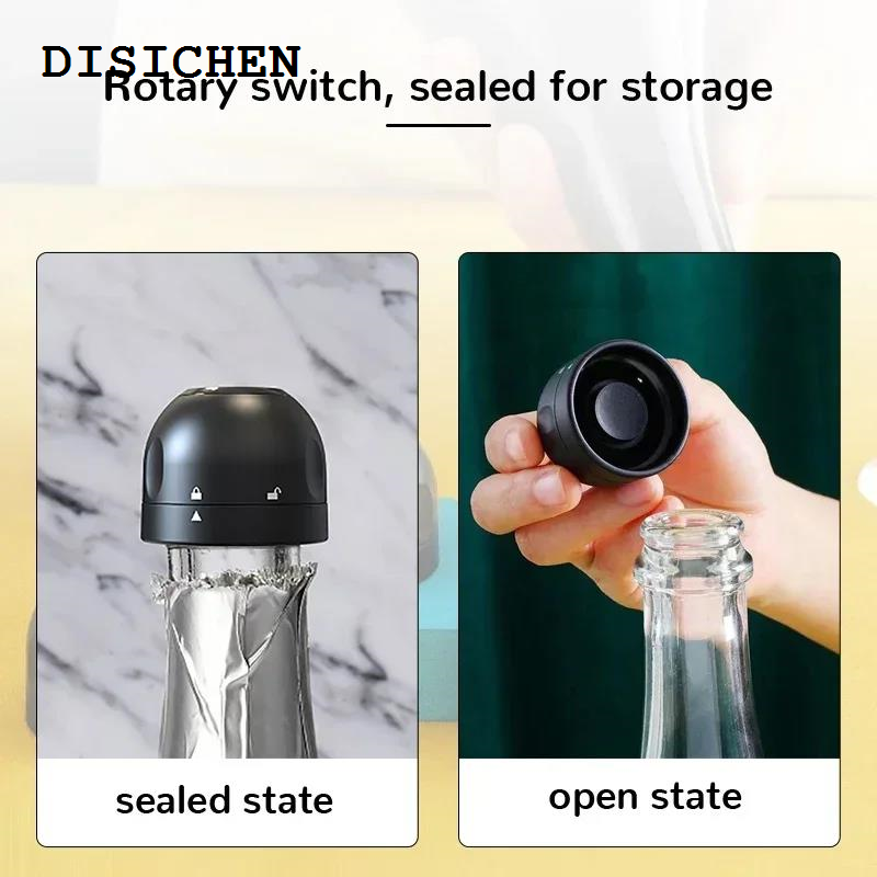 DISICHEN Bargain price 4/1PCS Red Bottle Cap Stopper Silicone Sealed Bottle Stopper Vacuum Retain Freshness Plug Bar Tools New