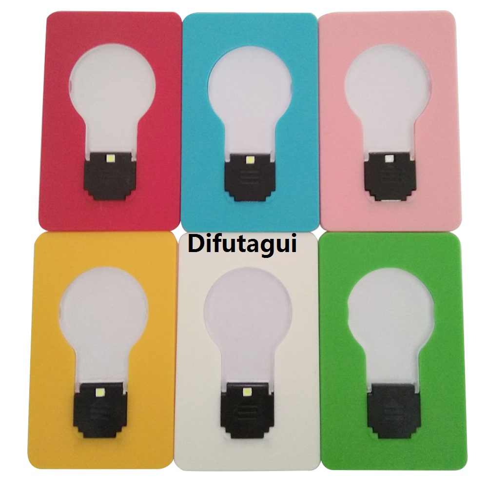 Difutagui Bulb Wallet Home Decoration Pocket Slim 8 Pieces Foldable Sales promotion Credit Mini Desk Lamp LED Light Gift Kids Cute