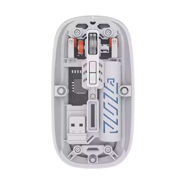 Transparent Wireless + Bluetooth Dual Mode Rechargeable Mouse