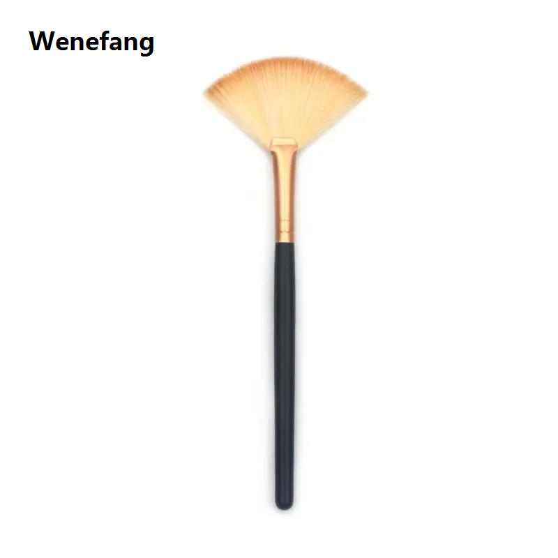 Wenefang 1pc Cosmetic Applicator Tools Soft Fiber for Glycolic Peel Mask Fashion Wooden Handle Fan Brushes Facial Brushes Soft Makeup Brush