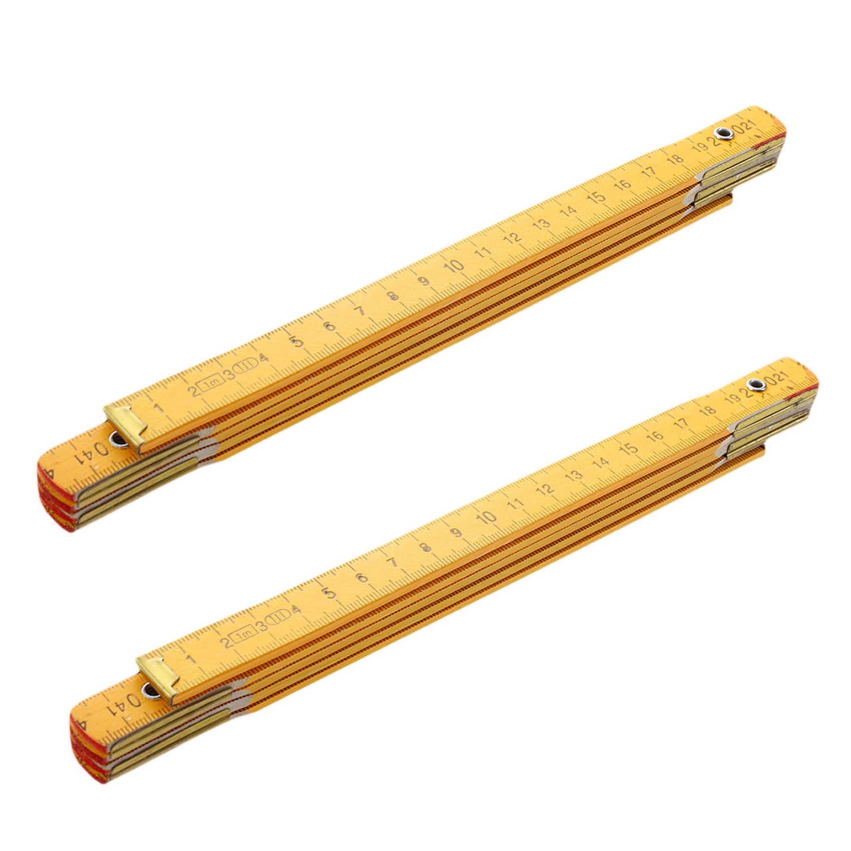 fasdaga 2X Portable Carpenter Wooden Folding Ruler 100cm/39Inch