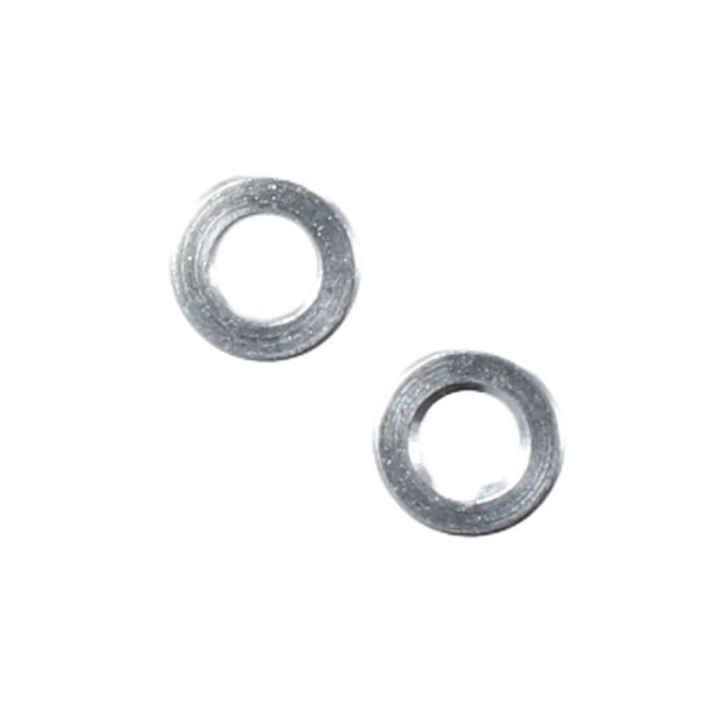 8Pcs Durable Aluminium Alloy Shock Absorber Spacer d2.6xD5x2 Silver Tone Damper Spacer Washer Grommet Spacer Pads for RC Model Car