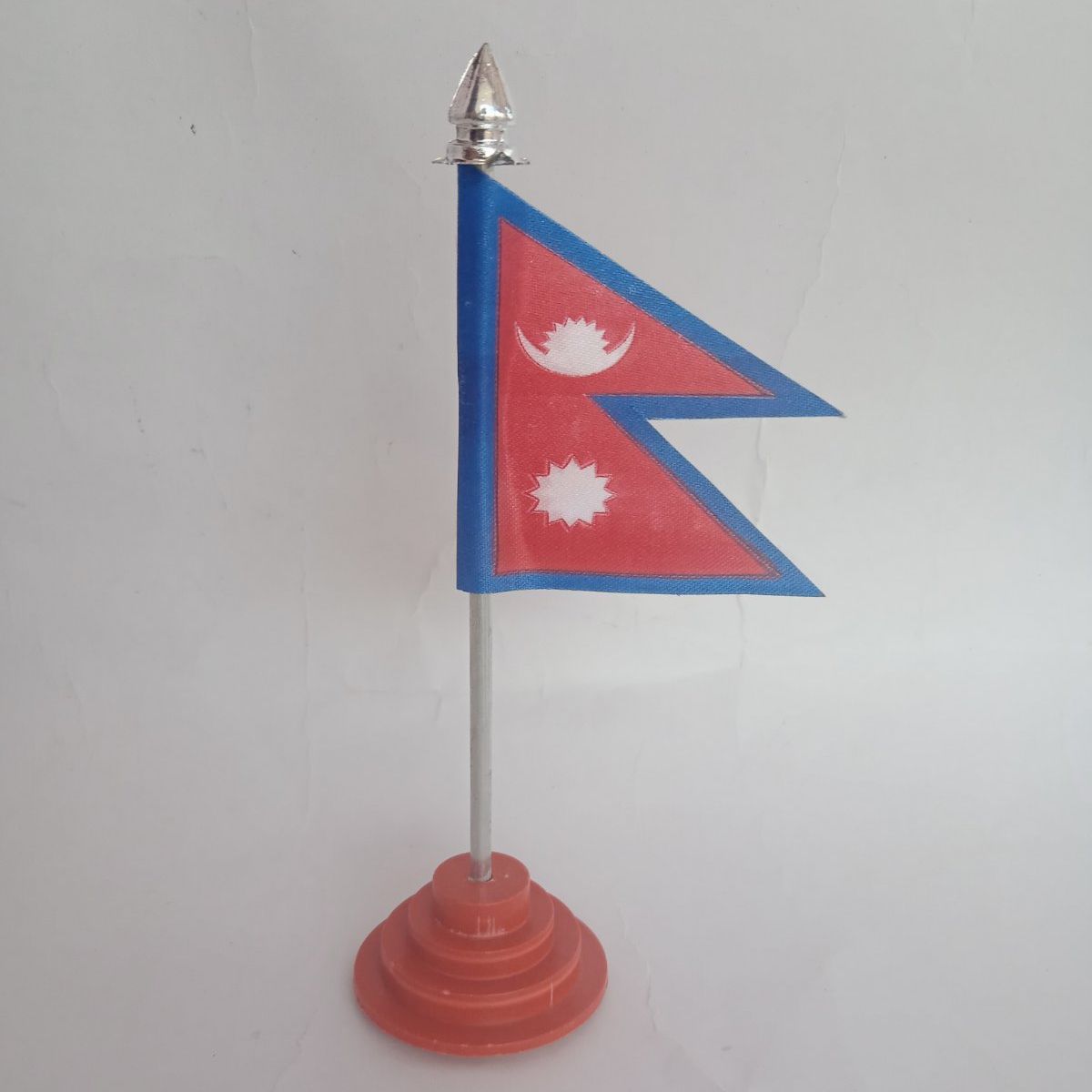 Nepal Flag With Stand, Table Decor , Guest Room, Car, Office Decor
