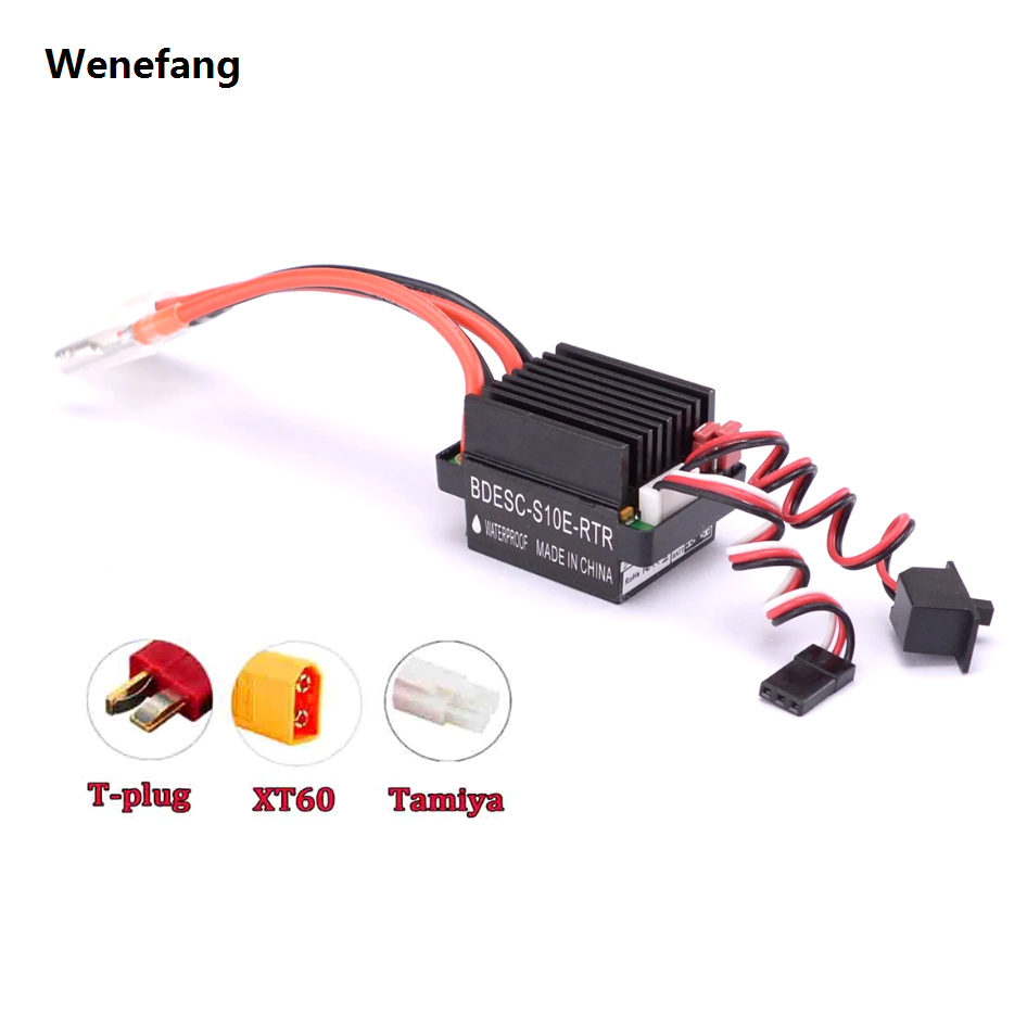 Wenefang Brushed Motor Speed Controller 320A w/ 2A BEC Brush ESC 2025 for Different Types RC Car TRX TRX4 TRX6 Cars or Boats